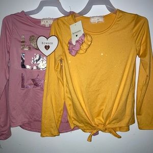 Two-piece with matching scrunchies!